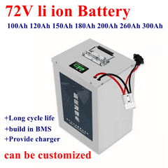 72V lithium ion battery 100Ah 120Ah 150Ah 180Ah 200Ah 260Ah 300Ah for