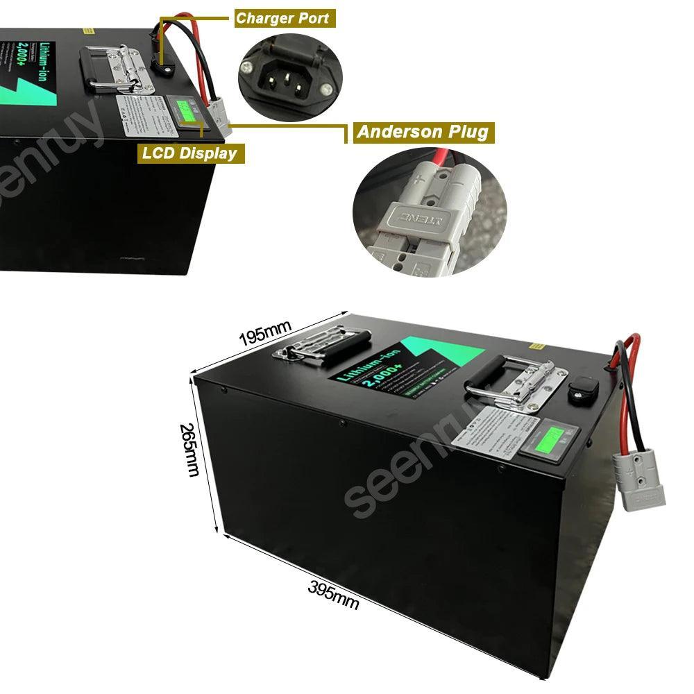 SEENRUY 48V 120AH  Li ion Lithium Polymer Battery Perfect For 4000W