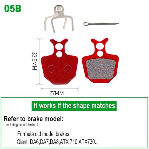 1 Pair Bicycle Disc Brake Pads Semi-Metallic Hydrauli Disc Brake Pad