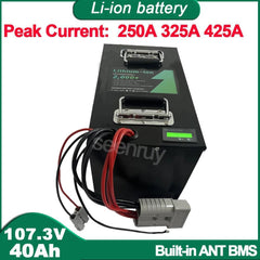29S 107.3V 40AH Li ion With Charger 170A Lithium Polymer Battery Pack