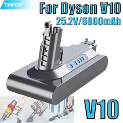 V10 Replacement Battery Lithium-ion 25.2V 6000mA For Dyson V10 Cleaner