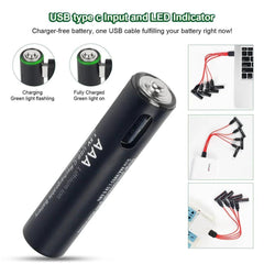Soshine USB Li-ion AAA Rechargeable Battery Aaa 1.5V 600mWh Lithium