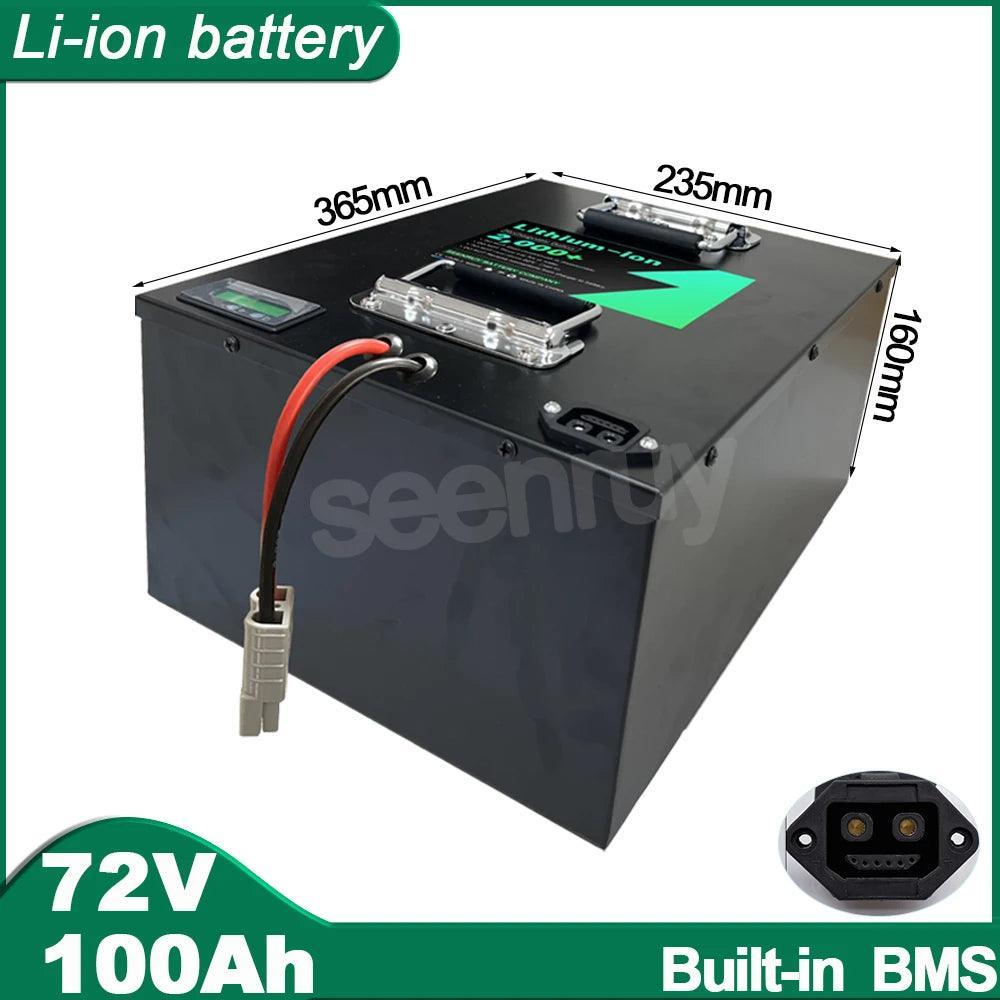 72V 100Ah Li-ion With Charger Lithium Polymer Battery Perfect For