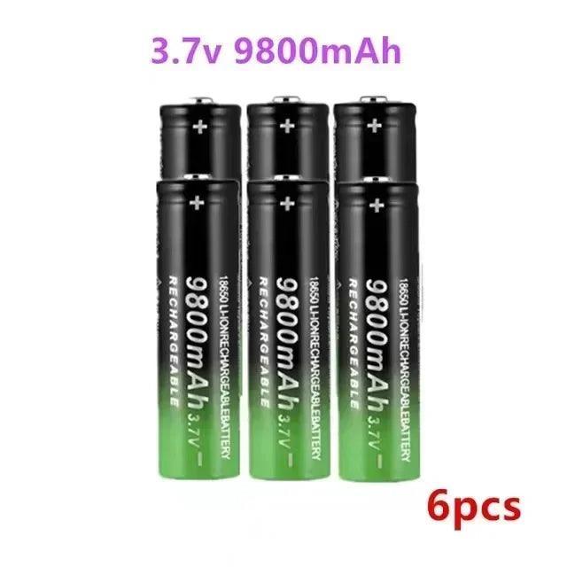 New 18650 Li-Ion battery 9800mah rechargeable battery 3.7V for LED