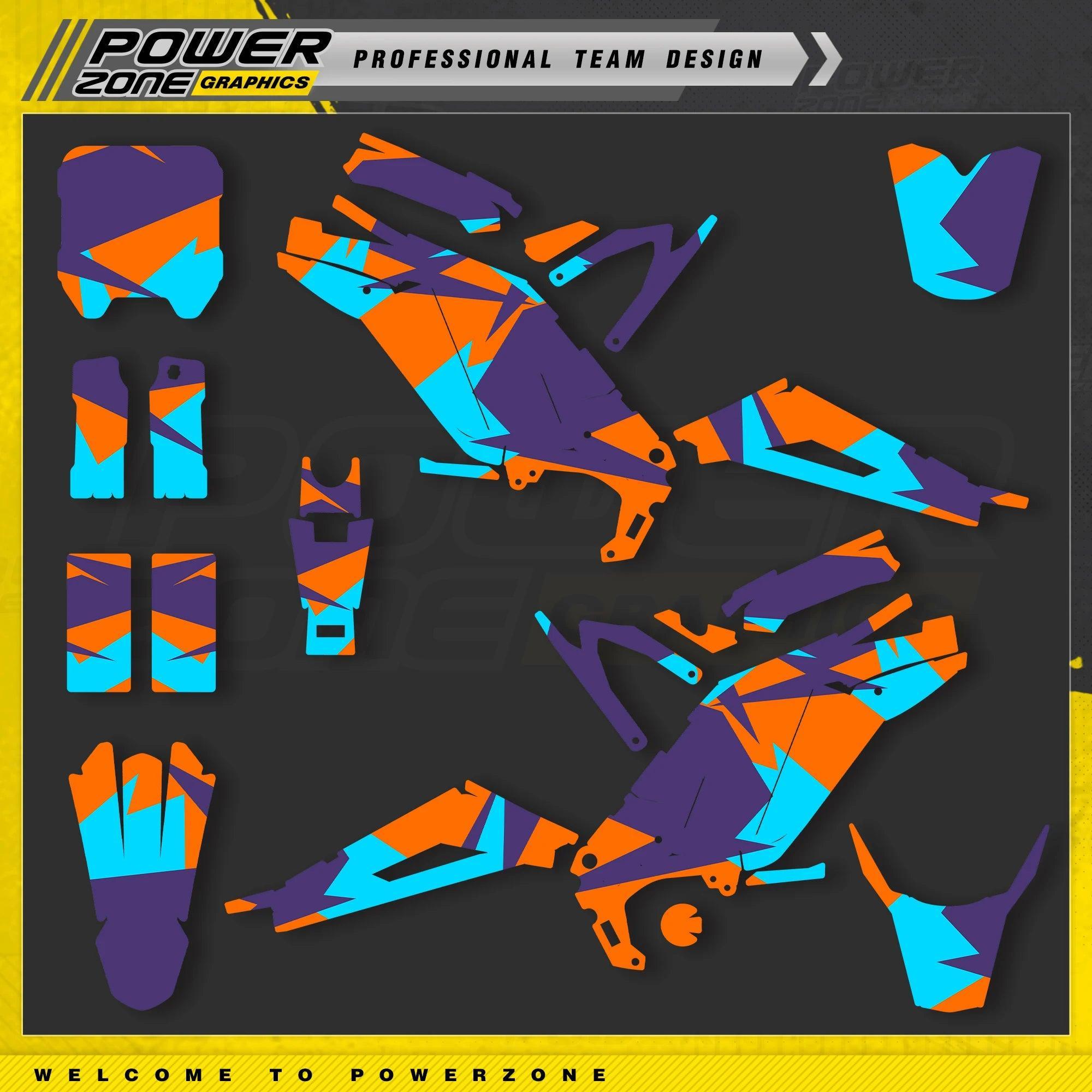 PowerZone Custom Team Graphics Background Stickers Kits For Surron