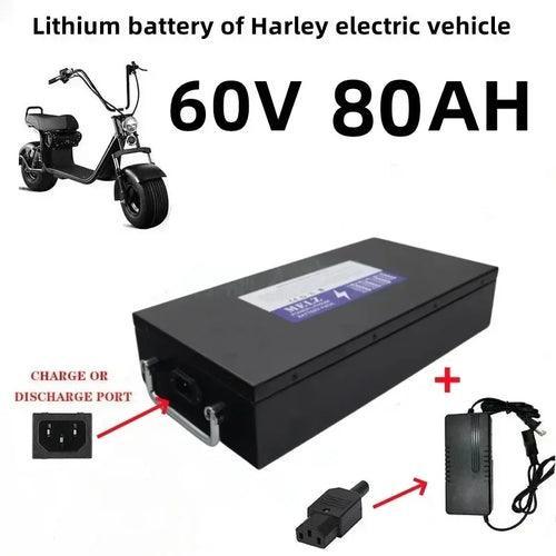 Harley B brand new 60V 20ah-100ah waterproof lithium battery pack,