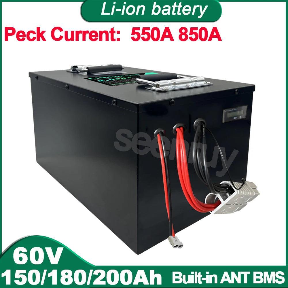 60V 150AH 180AH 200AH Li ion With Charger Lithium Polymer Battery