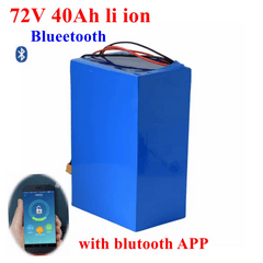 72v 40Ah  battery bluetooth BMS APP lithium   5000w 3000w bicycle