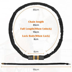 WEST BIKING Anti-theft MTB Road Bike Password Lock Portable Safety