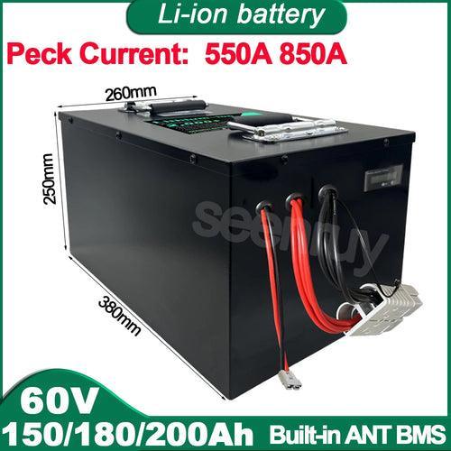 60V 150AH 180AH 200AH Li ion With Charger Lithium Polymer Battery