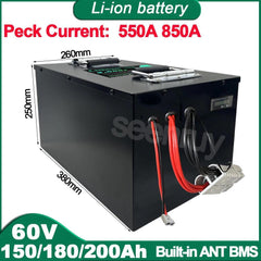 60V 150AH 180AH 200AH Li ion With Charger Lithium Polymer Battery