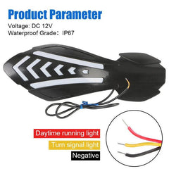 Motorbike Universal Handlebar Protector With LED Lights Motorcycle