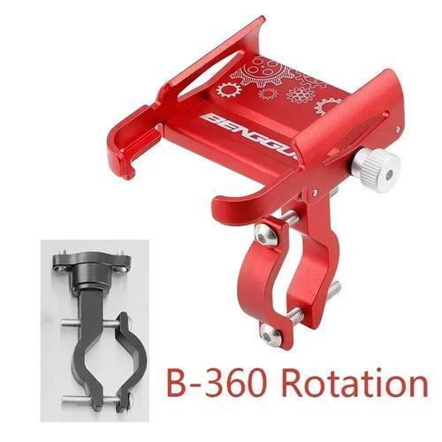 Bicycle Phone Holder 360° Rotation Aluminum Alloy MTB Bike Phone GPS