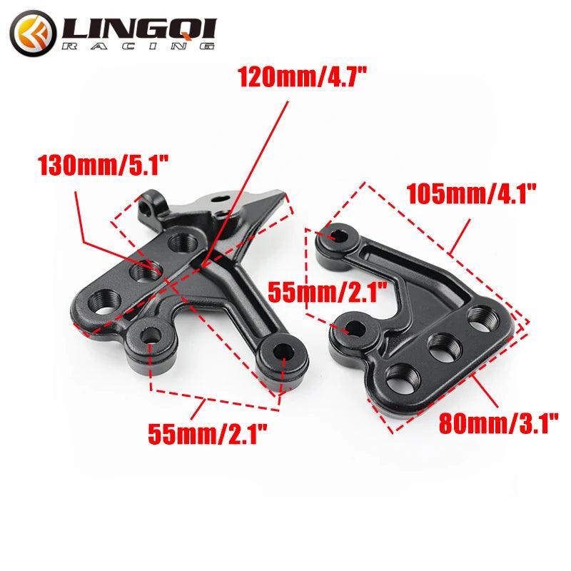 LINGQI RACING Motorcycle Foot Bracket Sur Ron Foot Pegs Bracket