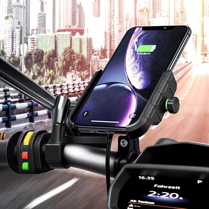 Aluminum Motorcycle Phone Holder Mount Moto Bicycle Handlebar Bracket