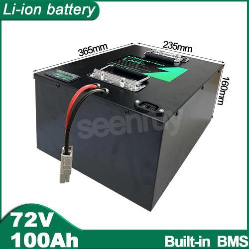 72V 100Ah Li-ion With Charger Lithium Polymer Battery Perfect For