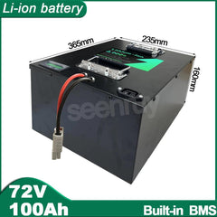 72V 100Ah Li-ion With Charger Lithium Polymer Battery Perfect For