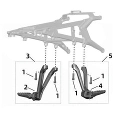 For SURRON Ultra BeeLeft and Right Rear Rear Pedal Assemblies Original