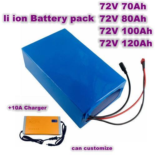 High capacity 72V 70Ah 80Ah 100Ah 120Ah li-ion Power battery pack for