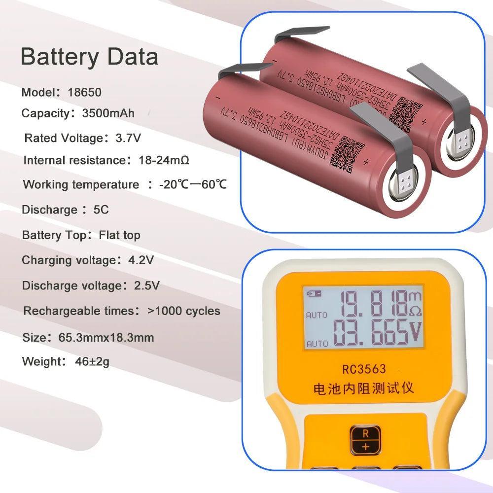 18650 Battery HG2 3500mAh 3.7V Li-Ion High Current Rechargeable Power