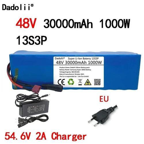 48V Battery Pack e-bike battery 30Ah 18650 li-ion battery pack bike