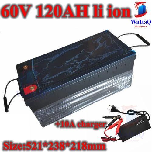 waterproof lithium 60V 120AH li ion battery With BMS for 3500W 6000W