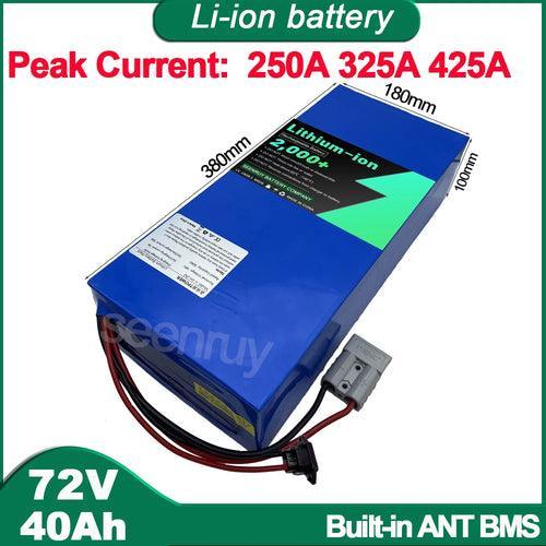 72V 40Ah Li-ion With Charger Lithium Polymer Battery Pack Perfect For