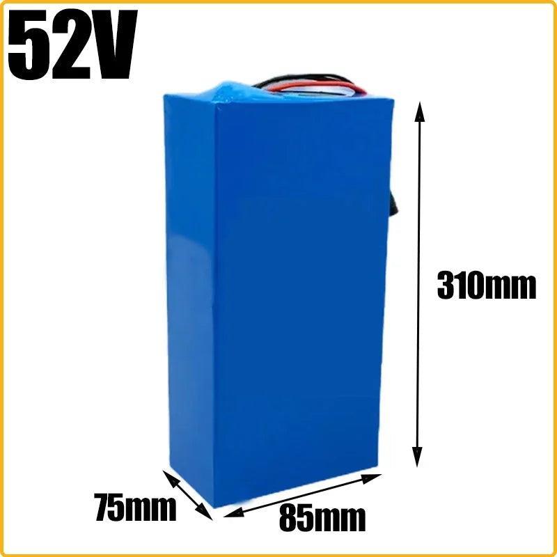 52V Li-Ion Batterij 20ah 1000W Akku 25ah 30ah 35ah 40ah 2000W Bateria