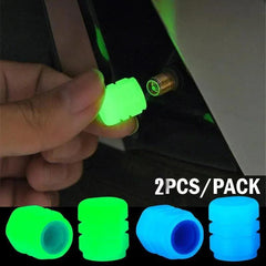 Luminous Night Glowing Motorcycle Wheel Tyre Valve Caps Decors For