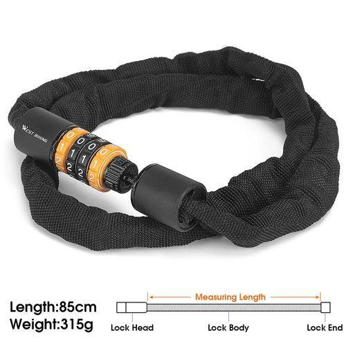 WEST BIKING Anti-theft MTB Road Bike Password Lock Portable Safety
