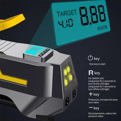 Car Tyre Inflator 110V-220V AC/DC 12V Air Compressor 2-in-1 Dual Power
