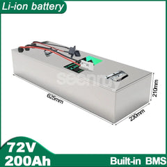 72V 200AH Li ion 150A BMS With Charger Lithium Polymer Battery Use For