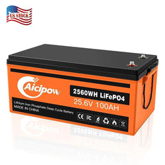 US In Stock  Lifepo4 24v 100ah LFP Lithium Ion Battery Pack For