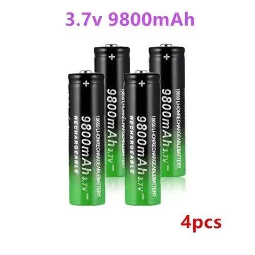 New 18650 Li-Ion battery 9800mah rechargeable battery 3.7V for LED