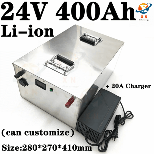 24V 400AH Lithium ion battery with BMS li-ion battery for 2500W 6000W