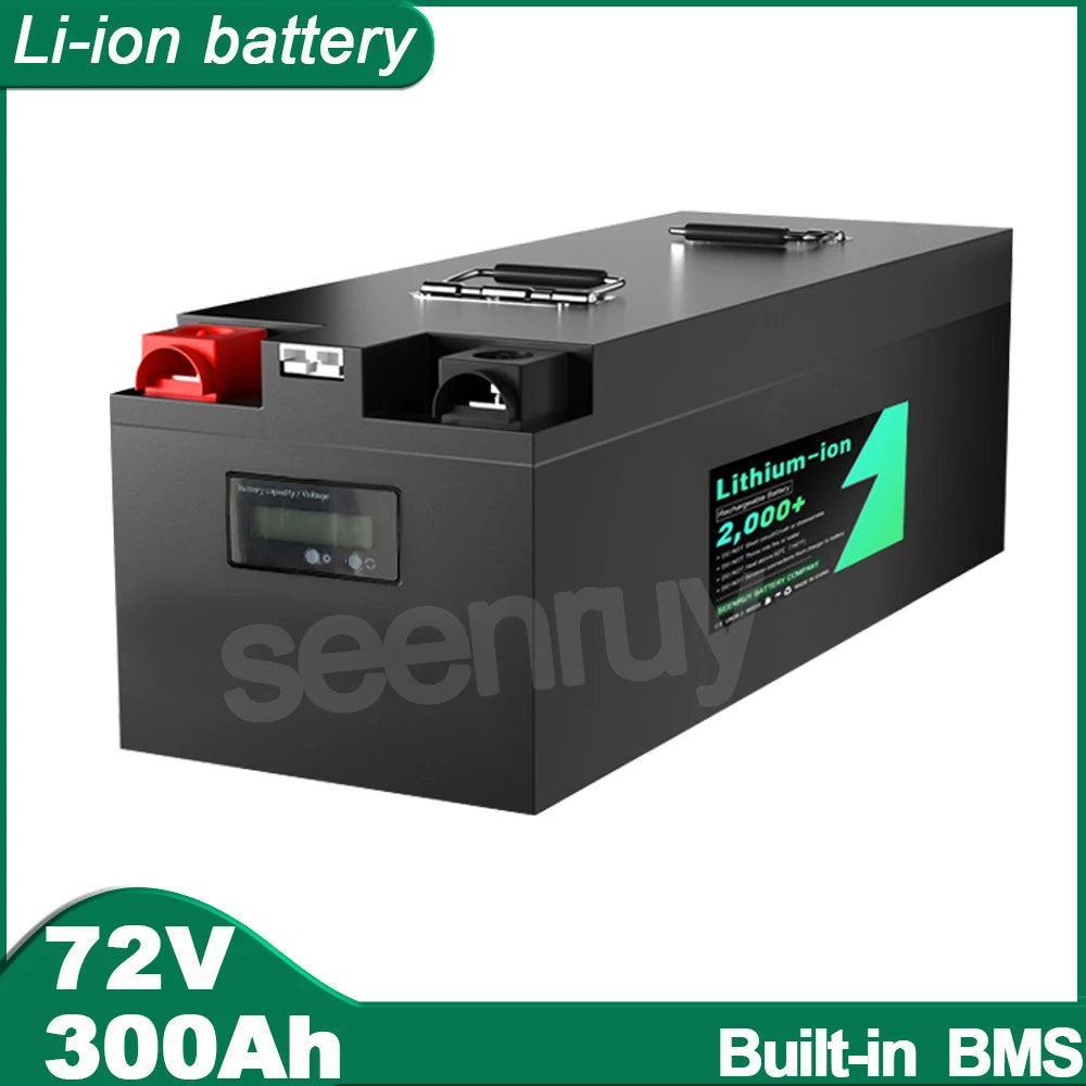 72V 300AH Li ion With Charger 340A BMS Lithium Polymer Battery Perfect