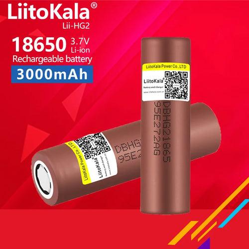 1-40pcs LiitoKala  3.7v 18650 HG2 3000mAh Lithium Rechargeable