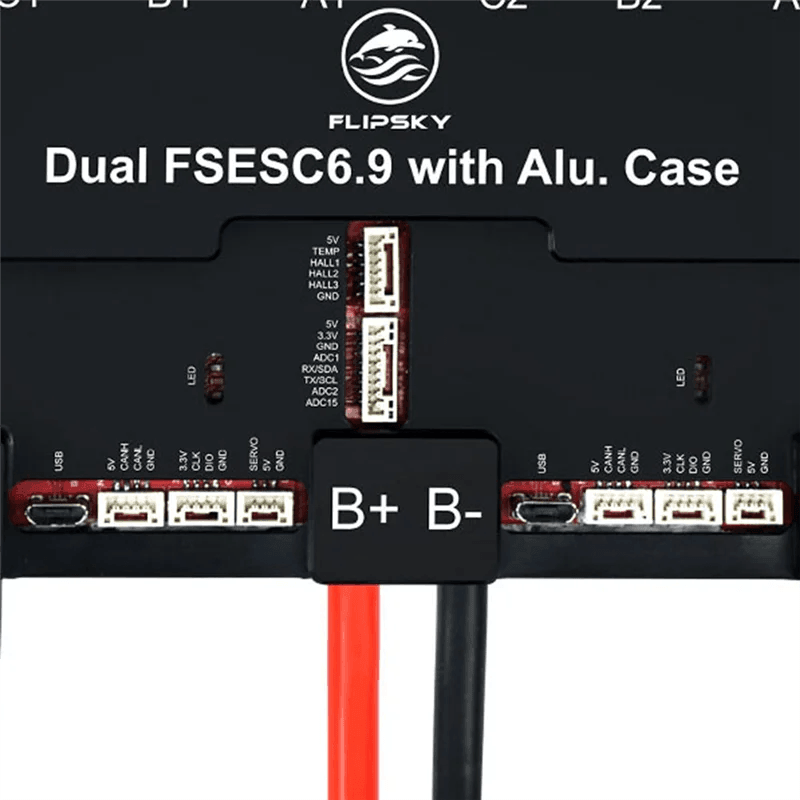 FLIPSKY Brushless DC Motor Speed Controller Dual FSESC6.9 100A Base on