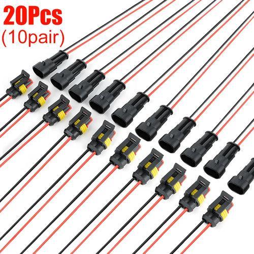 2 Pin Way Plug Waterproof Automotive Car Wire Electrical Connectors