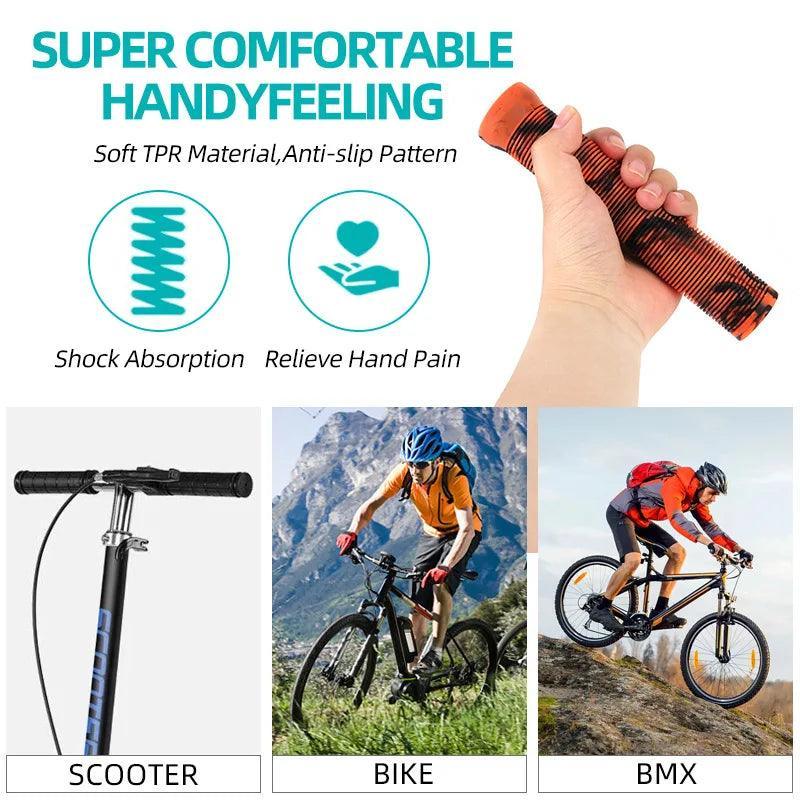 Rubber Bicycle Handlebar Grips Non-slip Mtb Cuffs Lengthening and