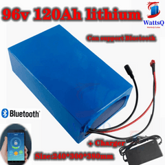 96v 120ah Lithium Ion Battery Li Ion Bluetooth BMS APP For 5000W Motor