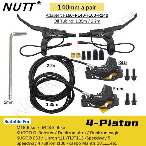 NUTT 4 Piston Y-5 Electric E-Bike Scooter Disc Brake Hydraulic Bicycle