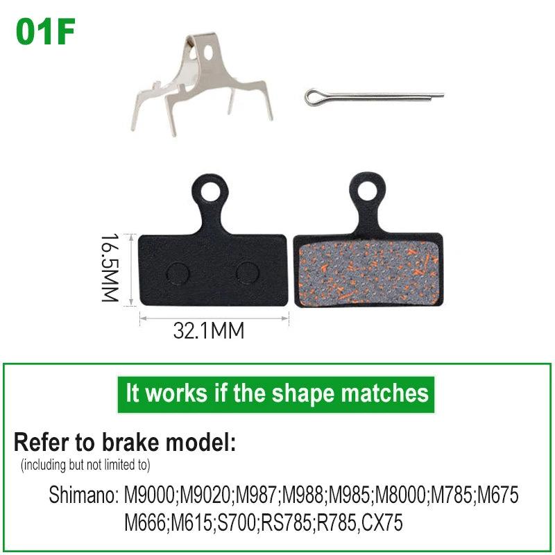 1 Pair Bicycle Disc Brake Pads Semi-Metallic Hydrauli Disc Brake Pad