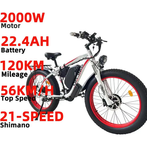 Ebike SMLRO XDC600 Pro 21 Speed Electric Bicycle 48V22.4AH 2000W Dual