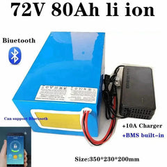 72v 80Ah Li-Ion With Bluetooth BMS APP Lithium Ion For 7000w Scooter