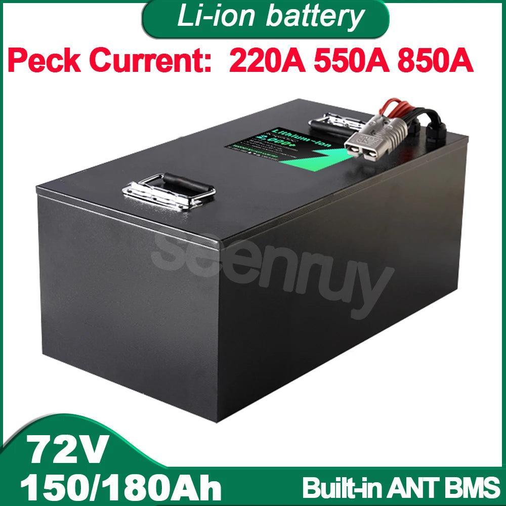 72V 150Ah 180AH Li-ion With Charger 220A 340A Lithium Polymer Battery