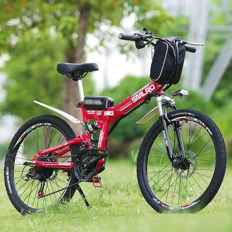 Electric Bicycle 26 Inch 1000W 48V 20AH Smlro MX300 Folding E-Bike Fat