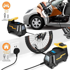 Car Tyre Inflator 110V-220V AC/DC 12V Air Compressor 2-in-1 Dual Power