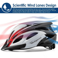 VICTGOAL Bicycle Helmet For Men Taillight Magnetic Goggles UV400 Lens