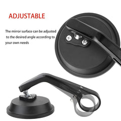 Motorbike Aaccessories 7/8" Round Bar End Rear Mirrors For Cafe Racer